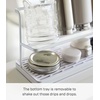 image:imageYAMAZAKI Home TwoTier Bottle Drying Rack with Drainage Tray Stand White  Twotier bottle drying rack with an elevated drainage tray to prevent spillage Designed for convenient home organizationWhite