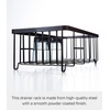 image:imageYAMAZAKI Home Wire Dish Drainer Rack with Removable Drainer Tray with Drainage Spout Utensils Holder Steel Draining Spout Water Resistant No Assembly Req  Wire dish drainer rack with a removable tray Features a builtin drainage spout Convenient storage solution for utensilsBlack
