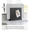 image:imageYamazaki 1999 Placemat Stand White Approx W118 x D26 x H104 inches 30 x 65 x 265 cm Tower Placemat Storage Tray Storage Round CompatibleBlack