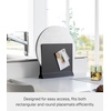 image:imageYamazaki 1999 Placemat Stand White Approx W118 x D26 x H104 inches 30 x 65 x 265 cm Tower Placemat Storage Tray Storage Round CompatibleBlack