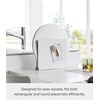 image:imageYamazaki 1999 Placemat Stand White Approx W118 x D26 x H104 inches 30 x 65 x 265 cm Tower Placemat Storage Tray Storage Round CompatibleWhite