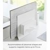 image:imageYamazaki 1999 Placemat Stand White Approx W118 x D26 x H104 inches 30 x 65 x 265 cm Tower Placemat Storage Tray Storage Round CompatibleWhite