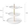 image:imageYamazaki Home 3Tier Food Serving Stand  Appetizer amp Dessert Tray Party Organizer Steel  Wood White  3tier food serving stand amp party organizer Durable steel and wood construction Display appetizers and hors doeuvres79