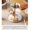 image:imageYamazaki Home 3Tier Food Serving Stand  Appetizer amp Dessert Tray Party Organizer Steel  Wood White  3tier food serving stand amp party organizer Durable steel and wood construction Display appetizers and hors doeuvres79 Pack of 12