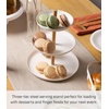 image:imageYamazaki Home 3Tier Food Serving Stand  Appetizer amp Dessert Tray Party Organizer Steel  Wood White  3tier food serving stand amp party organizer Durable steel and wood construction Display appetizers and hors doeuvres79