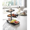 image:imageYamazaki Home 3Tier Serving Stand  Appetizer Tray Organizer for Party or Kitchen Steel One Size WhiteBlack