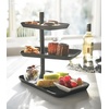 image:imageYamazaki Home 3Tier Serving Stand  Appetizer Tray Organizer for Party or Kitchen Steel One Size WhiteBlack