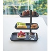 image:imageYamazaki Home 3Tier Serving Stand  Appetizer Tray Organizer for Party or Kitchen Steel One Size WhiteBlack