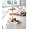 image:imageYamazaki Home 3Tier Serving Stand  Appetizer Tray Organizer for Party or Kitchen Steel One Size WhiteWhite