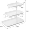 image:imageYamazaki Home 3Tier Serving Stand  Appetizer Tray Organizer for Party or Kitchen Steel One Size WhiteWhite
