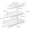 image:imageYamazaki Home 3Tier Serving Stand  Appetizer Tray Organizer for Party or Kitchen Steel One Size WhiteWhite
