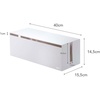 image:imageYamazaki Home Cable Management Box  Cord Organizer Box with Lid Minimalist Cable Storage for Office ABS Plastic  Sleek cable storage container for office spaces Removable lid prevents dust buildup Helps keep everyday tech organizedWhite