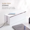 image:imageYamazaki Home Cable Management Box  Cord Organizer Box with Lid Minimalist Cable Storage for Office ABS Plastic  Sleek cable storage container for office spaces Removable lid prevents dust buildup Helps keep everyday tech organizedWhite