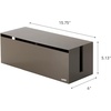 image:imageYamazaki Home Cable Management Box  Cord Organizer Box with Lid Minimalist Cable Storage for Office ABS Plastic  Sleek cable storage container for office spaces Removable lid prevents dust buildup Helps keep everyday tech organizedTaupe