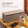image:imageYamazaki Home Cable Management Box  Cord Organizer Box with Lid Minimalist Cable Storage for Office ABS Plastic  Sleek cable storage container for office spaces Removable lid prevents dust buildup Helps keep everyday tech organizedTaupe