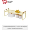 image:imageYamazaki Home Countertop Wire Shelf Metal Kitchen Organizer Rack Yellow  Durable steel and wood kitchen organizer rack Adds practical everyday storage Designed for convenient home organizationYellow