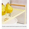 image:imageYamazaki Home Countertop Wire Shelf Metal Kitchen Organizer Rack Yellow  Durable steel and wood kitchen organizer rack Adds practical everyday storage Designed for convenient home organizationYellow