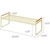 image:imageYamazaki Home Countertop Wire Shelf Metal Kitchen Organizer Rack Yellow  Durable steel and wood kitchen organizer rack Adds practical everyday storage Designed for convenient home organizationYellow