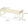 image:imageYamazaki Home Countertop Wire Shelf Metal Kitchen Organizer Rack Yellow  Durable steel and wood kitchen organizer rack Adds practical everyday storage Designed for convenient home organizationYellow