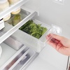image:imageYamazaki Home Fridge Organizer Colander Bin with Adjustable Divider White  Stackable produce bin for washing and storing ingredients Easy to clean and disassemble durable plastic design Saves space