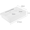 image:imageYamazaki Home Fridge Produce Organizer Bin with Adjustable Divider White  Wide refrigerator organizer bin serves as a produce washer and storage solution Easy to clean Keeps essentials organizedOne Size