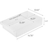 image:imageYamazaki Home Fridge Produce Organizer Bin with Adjustable Divider White  Wide refrigerator organizer bin serves as a produce washer and storage solution Easy to clean Keeps essentials organizedOne Size