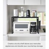 image:imageYamazaki Home Kitchen Appliance Rack Microwave Stand With Steel Side Panel Adjustable Shelves Hooks amp Storage For Countertops Small Kitchen Organizer Modern Minimal Design  Steel  Microwave stand with steel side panel Small kitchen spacesaver with modern minimal design Adds practical everyday storageBlack