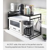 image:imageYamazaki Home Kitchen Appliance Rack Microwave Stand With Steel Side Panel Adjustable Shelves Hooks amp Storage For Countertops Small Kitchen Organizer Modern Minimal Design  Steel  Microwave stand with steel side panel Small kitchen spacesaver with modern minimal design Adds practical everyday storageBlack