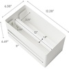 image:imageYamazaki Home Rin Kitchen Paper Holder Rin L  OneHanded Tear Design Concealed Storage Fits Rolls Up To 6  Steel  WoodAsh