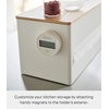 image:imageYamazaki Home Rin Kitchen Paper Holder Rin L  OneHanded Tear Design Concealed Storage Fits Rolls Up To 6  Steel  WoodAsh
