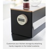 image:imageYamazaki Home Rin Kitchen Paper Holder Rin L  OneHanded Tear Design Concealed Storage Fits Rolls Up To 6  Steel  WoodWalnut