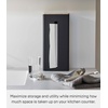 image:imageYamazaki Home Rin Vertical Double Sided Tissue Box Holder with Adjustable Divider Metal Paper Or Bag Dispenser with Wooden Lid  Steel  WoodBlack