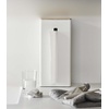 image:imageYamazaki Home Rin Vertical Double Sided Tissue Box Holder with Adjustable Divider Metal Paper Or Bag Dispenser with Wooden Lid  Steel  WoodWhite
