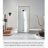 image:imageYamazaki Home Rin Vertical Double Sided Tissue Box Holder with Adjustable Divider Metal Paper Or Bag Dispenser with Wooden Lid  Steel  WoodWhite