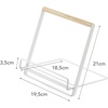 image:imageYamazaki Home Tosca Cookbook Stand  Kitchen Cooking Recipe Holder for Counter  Steel  Wood  Elegant kitchen cooking recipe holder for counters Adds practical everyday storage Helps keep everyday spaces organizedWhite