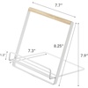 image:imageYamazaki Home Tosca Cookbook Stand  Kitchen Cooking Recipe Holder for Counter  Steel  Wood  Elegant kitchen cooking recipe holder for counters Adds practical everyday storage Helps keep everyday spaces organizedWhite