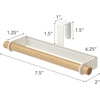 image:imageYamazaki Home Tosca Kitchen Towel Hanger Steel  Wood  Convenient cabinet door hanger for kitchen towels Spacesaving storage for hand towels Keeps busy spaces neat and tidyWhite
