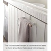 image:imageYamazaki Home Tosca Kitchen Towel Hanger Steel  Wood  Convenient cabinet door hanger for kitchen towels Spacesaving storage for hand towels Keeps busy spaces neat and tidyWhite