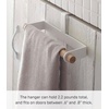 image:imageYamazaki Home Tosca Kitchen Towel Hanger Steel  Wood  Convenient cabinet door hanger for kitchen towels Spacesaving storage for hand towels Keeps busy spaces neat and tidyWhite