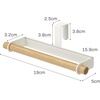 image:imageYamazaki Home Tosca Kitchen Towel Hanger Steel  Wood  Convenient cabinet door hanger for kitchen towels Spacesaving storage for hand towels Keeps busy spaces neat and tidyWhite