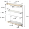 image:imageYamazaki Home Tosca Magnetic Kitchen Storage Rack  Refrigerator Organizer Wall Holder