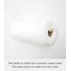 image:imageYamazaki Home Tosca Magnetic Paper Towel Or Dish Towel Holder  Kitchen Storage  Paper Towel  Steel  Wood  Spacesaving magnetic paper towel or dish towel holder for kitchen storage Durable steel and wood construction Saves spaceWhite