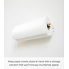 image:imageYamazaki Home Tosca Magnetic Paper Towel Or Dish Towel Holder  Kitchen Storage  Paper Towel  Steel  Wood  Spacesaving magnetic paper towel or dish towel holder for kitchen storage Durable steel and wood construction Saves spaceWhite