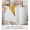 image:imageYamazaki Home Tosca OneHanded Tear Paper Towel Holder  Kitchen Storage Rack  Steel  WoodWhite