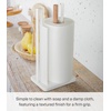 image:imageYamazaki Home Tosca OneHanded Tear Paper Towel Holder  Kitchen Storage Rack  Steel  WoodWhite
