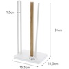 image:imageYamazaki Home Tosca OneHanded Tear Paper Towel Holder  Kitchen Storage Rack  Steel  WoodWhite