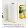 image:imageYamazaki Home Tosca OneHanded Tear Paper Towel Holder  Kitchen Storage Rack  Steel  WoodYellow
