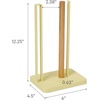 image:imageYamazaki Home Tosca OneHanded Tear Paper Towel Holder  Kitchen Storage Rack  Steel  WoodYellow