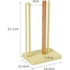 image:imageYamazaki Home Tosca OneHanded Tear Paper Towel Holder  Kitchen Storage Rack  Steel  WoodYellow