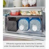 image:imageYamazaki Home Tower Adjustable Extendable Refrigerator Storage Rack  2Level Height Adjustable Shelf For Fridge Organization  Customizable Width Easy Assembly Fits 2L Bottles  Plastic Black